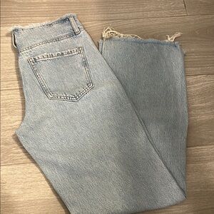 Light Wash Wide Leg Denim Jeans